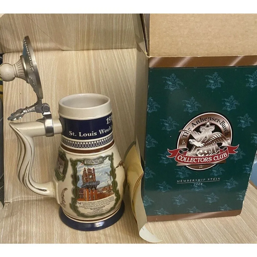 CB28 Anheuser Busch Stein 100th Anniversary St.‎ Louis World’s Fair w/COA 2004